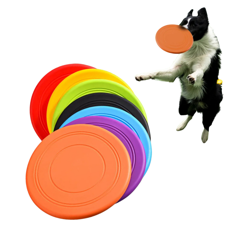 Disco Frisbee Voador Pet de Silicone para Cachorros