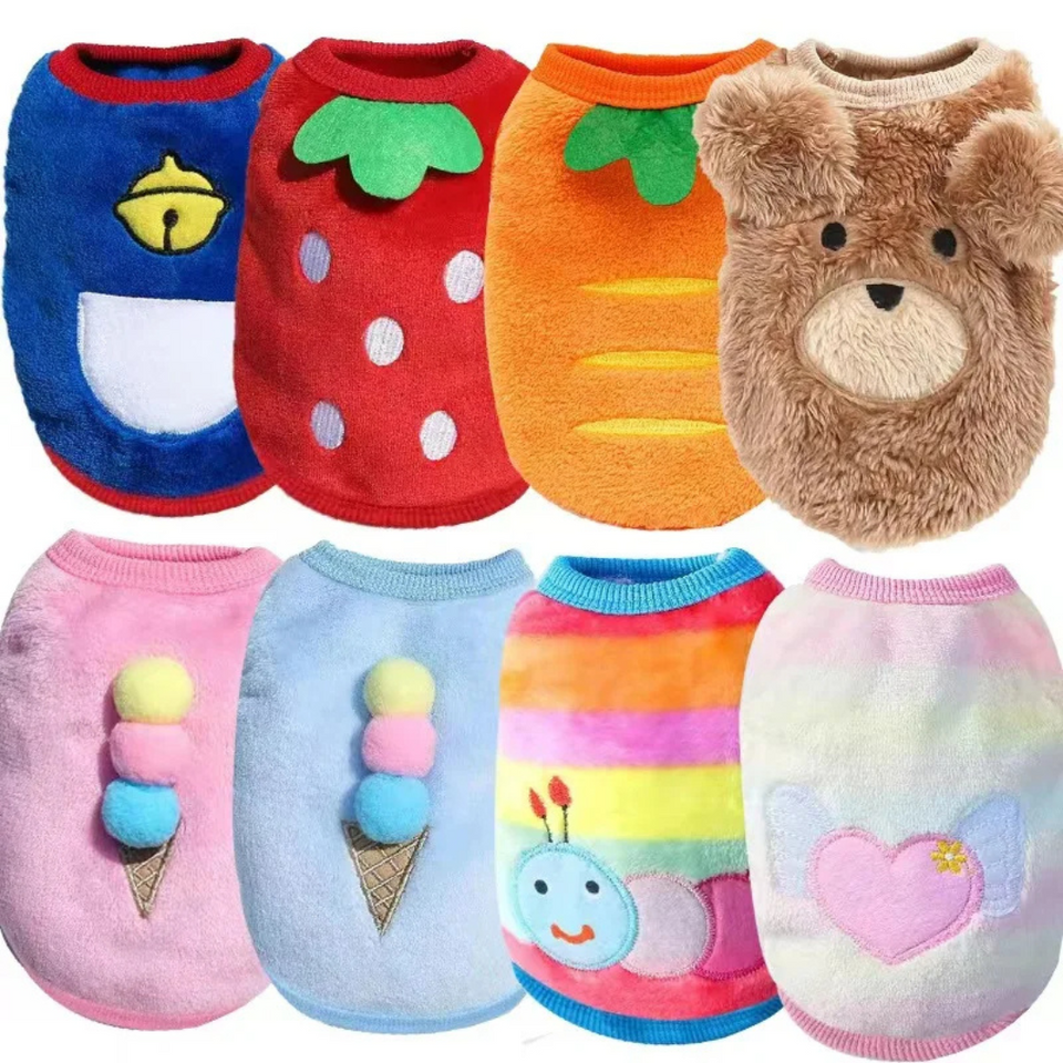 Roupinha Pet de Lã Soft Fofinha de Inverno Para Cachorros Pequeno Porte