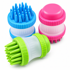 Escovinha Prática de Silicone Porta Shampoo para Pets.