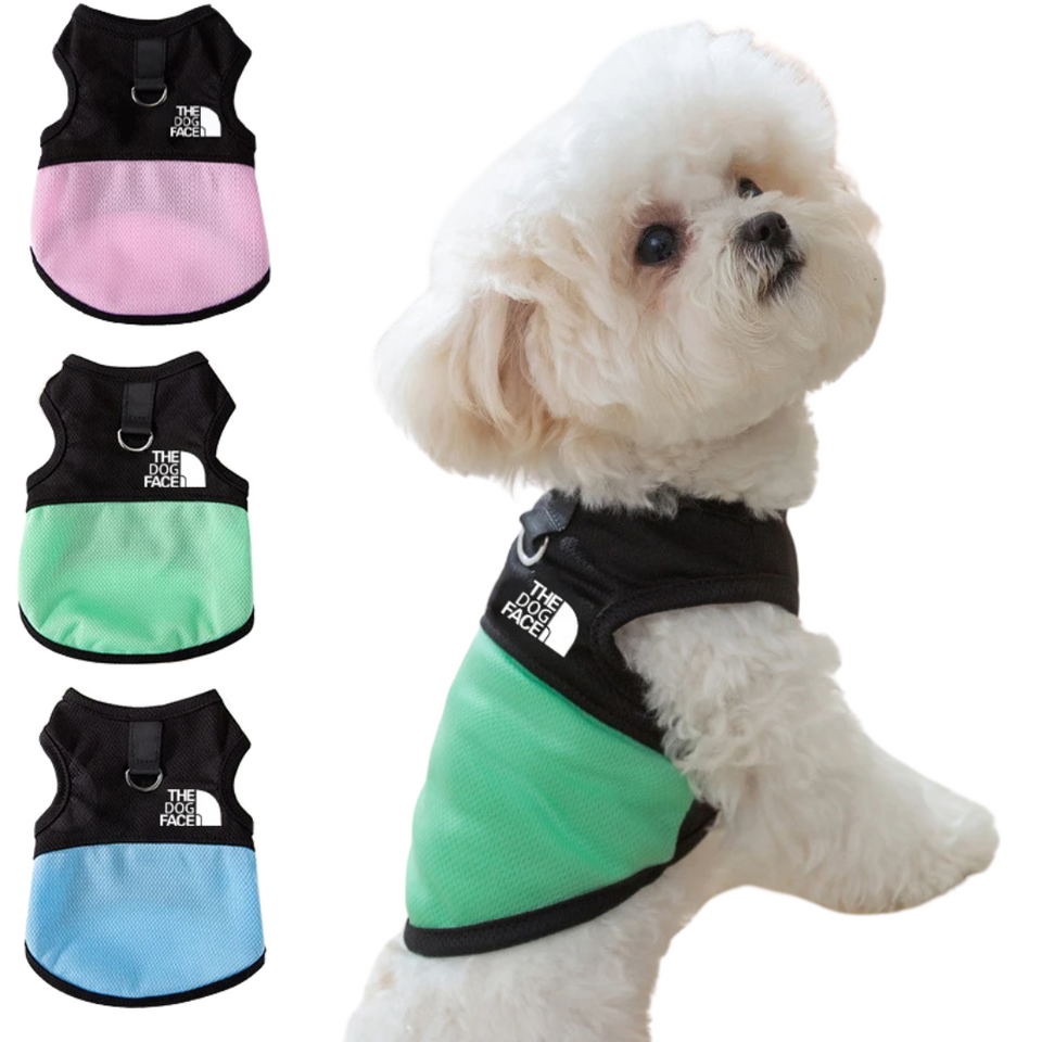 Casaco Colete Pet The Dog Face sem Mangas com Argola para Guia