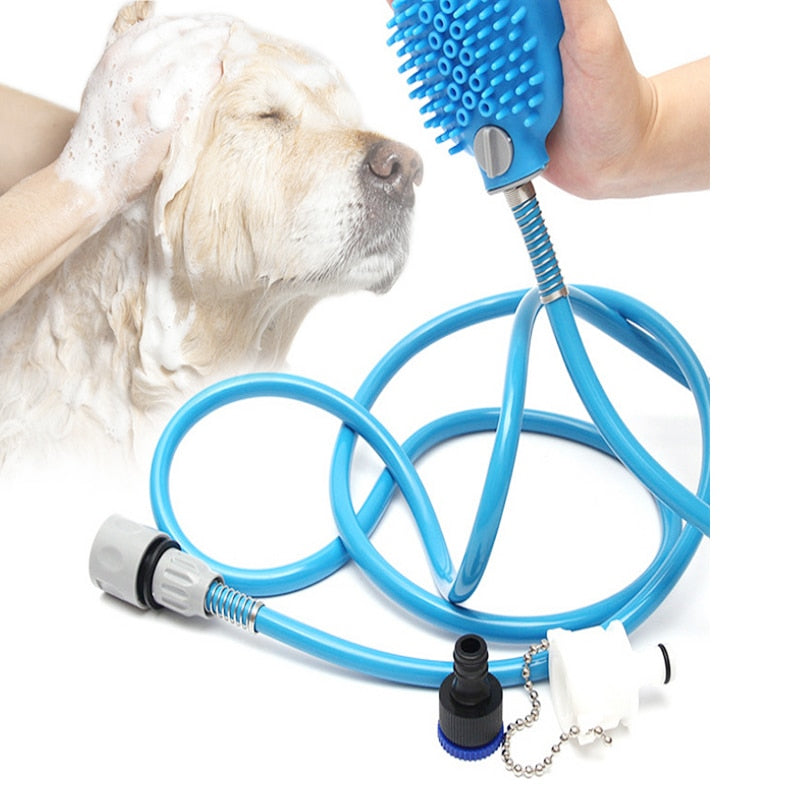 Luva de Massagem com Mangueira – Banho Fácil e Econômico para Cães e Gatos