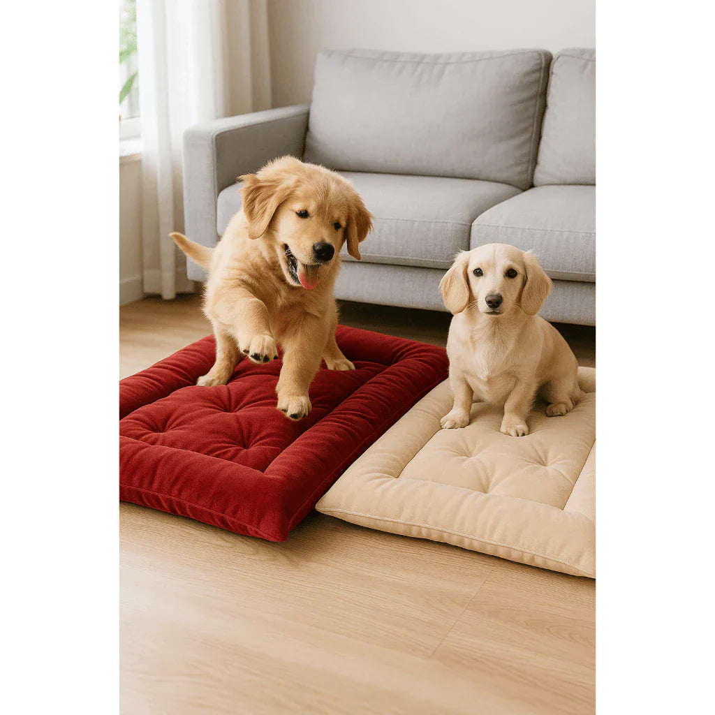 Colchão Pet Luxo com Capitonê  – Conforto Macio e Sofisticação em Várias Cores