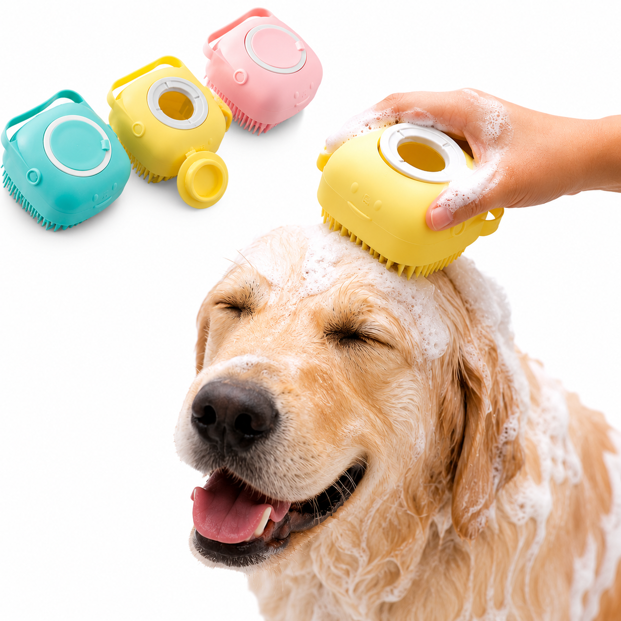Esponja de Silicone com Dispenser para Shampoo - Snouty