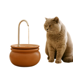 Bebedouro em Cerâmica Sustentável com Filtro de Barro 2,5L para Cachorro e Gato Bivolt HydroClay