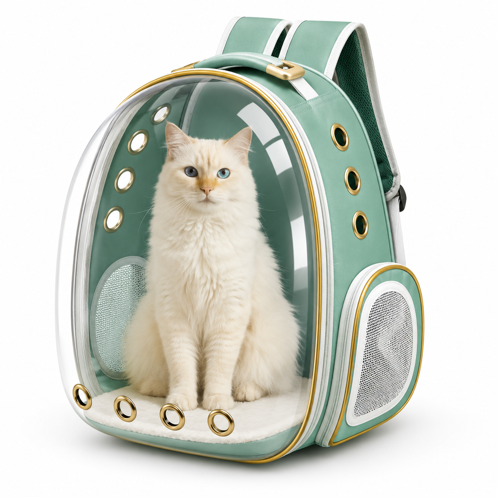 Mochila de Transporte Pet Visão Panorâmica Astronauta para Cachorro e Gato