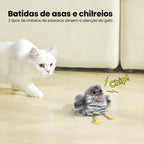 Brinquedo Interativo Pássaro para Gatos com Sensor de Toque, Som e Movimento – NewPet
