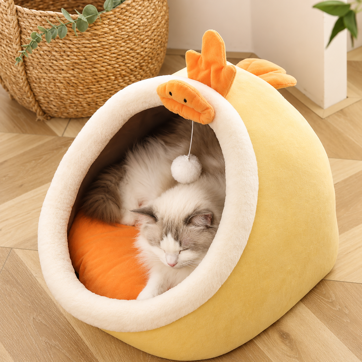 Cama Toca Ursinho para Gatos em Pelúcia