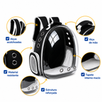 Mochila de Transporte Pet Visão Panorâmica Astronauta para Cachorro e Gato