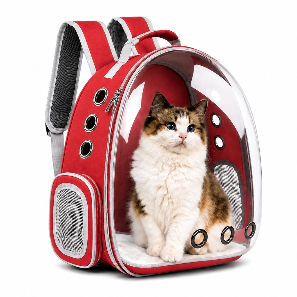 Mochila de Transporte Pet Visão Panorâmica Astronauta para Cachorro e Gato
